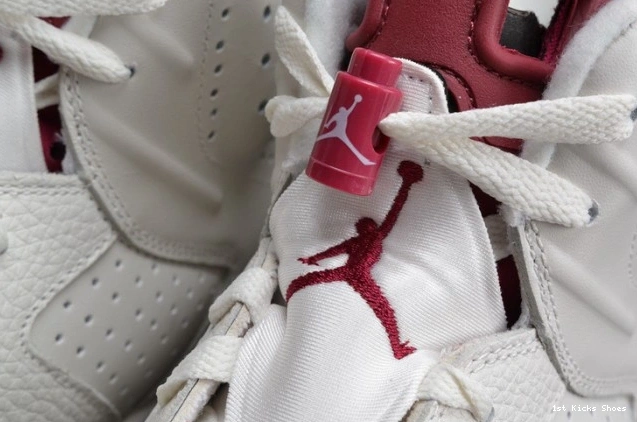 1st Kicks Maroon white Jordan 384664-116 Air 6 Retro 0811